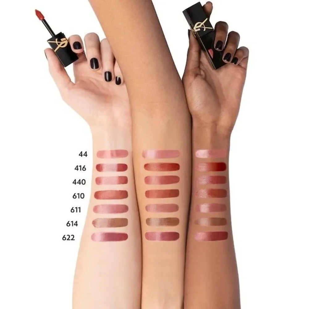 YSL Yves St Laurent Vinyl Cream Lip Stain Nude Champion 610 (0.18oz/5.5ml) NEW